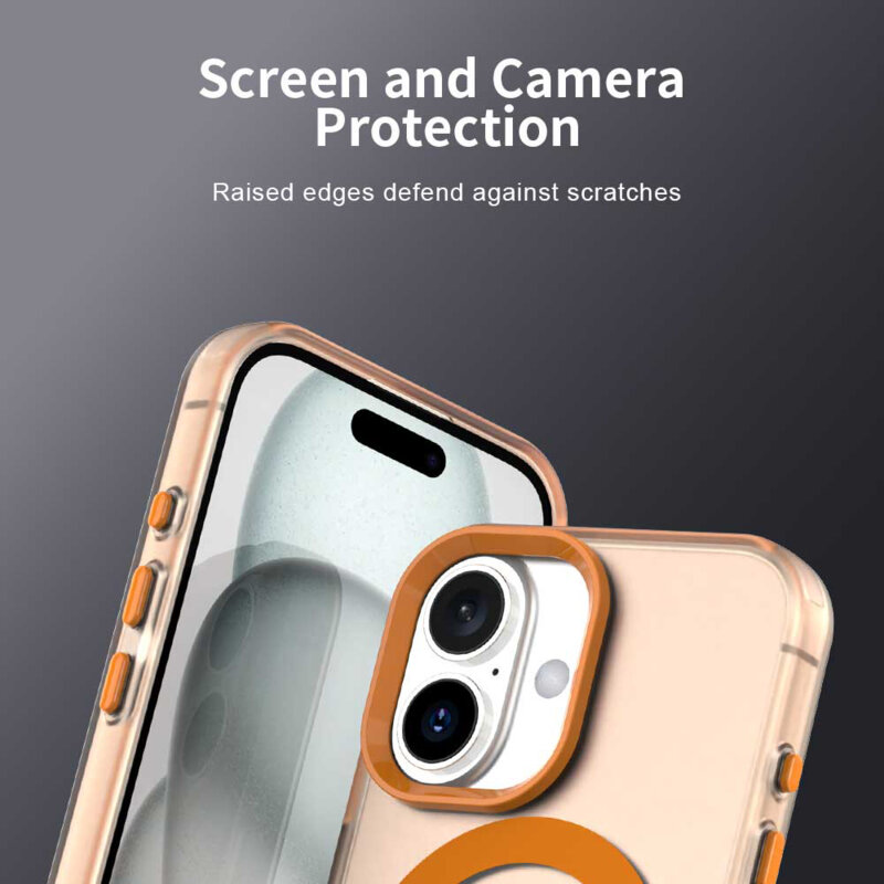 Husa iPhone 17 Pro Techsuit CandyCase MagSafe, portocaliu