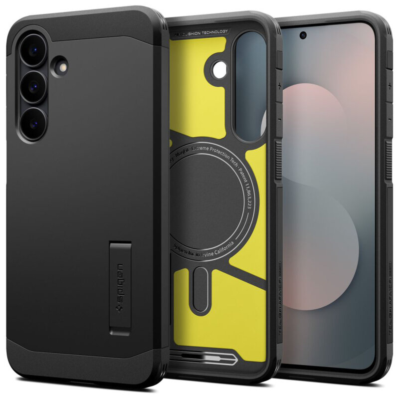 Husa Samsung Galaxy S25 FE Spigen Tough Armor MagSafe, negru