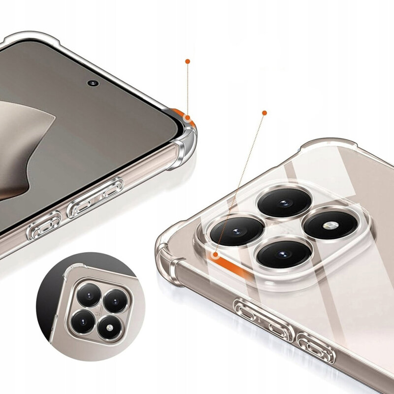 Husa Xiaomi 15T Techsuit Shockproof Clear Silicone, transparenta