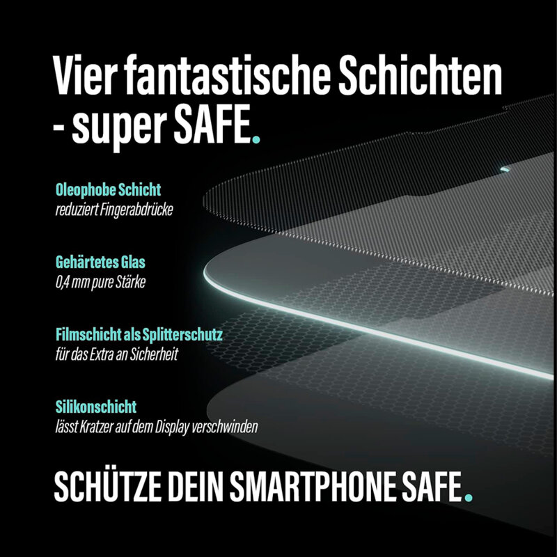 Folie iPhone 17 Pro SAFE. by PanzerGlass® Ultra-Wide Fit w. EasyAligner, transparenta