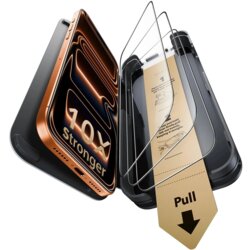 [Pachet 3x] Folie sticla iPhone 17 Pro Max ESR Corning Gorilla Glass UltraFit™, negru