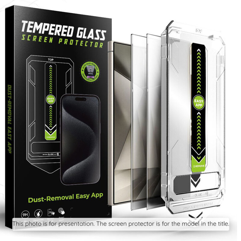 [Pachet 2x] Folie Samsung Galaxy S25 FE, deblocare prin amprenta, Techsuit TitanGlass CrystalHD, privacy