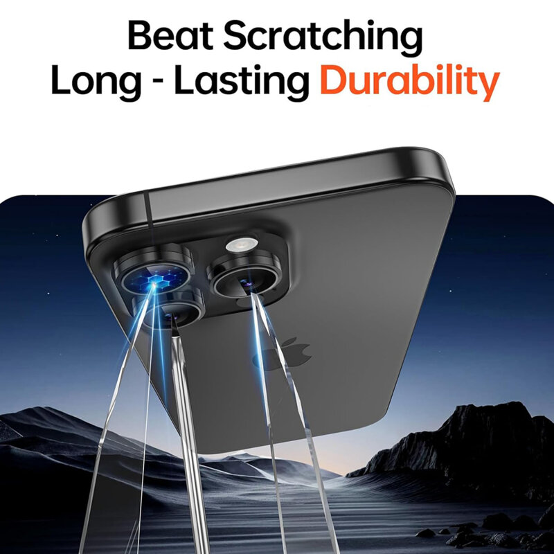 Folie iPhone 17 Pro Max 3mk Lens Protection Pro, argintiu