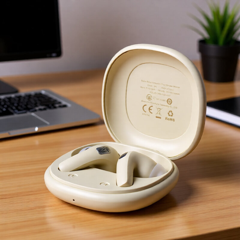 Casti wireless cu microfon Noise Reduction, 350mAh Acefast W3, kaki