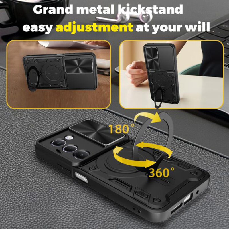 Husa Xiaomi Redmi 15 4G Techsuit CamGuard Pro, roz auriu