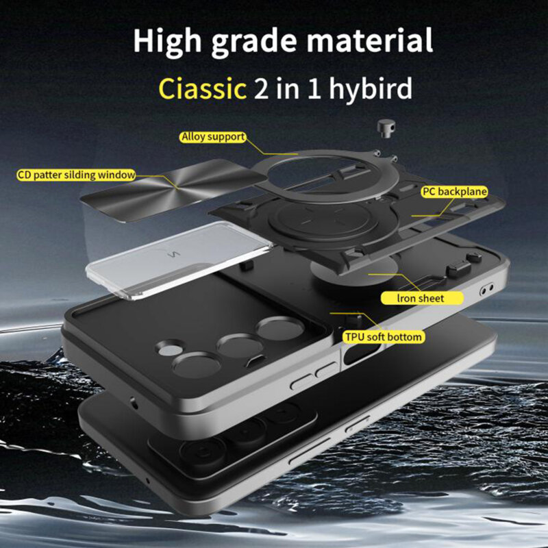 Husa Xiaomi Redmi 15 4G Techsuit CamGuard Pro, roz auriu