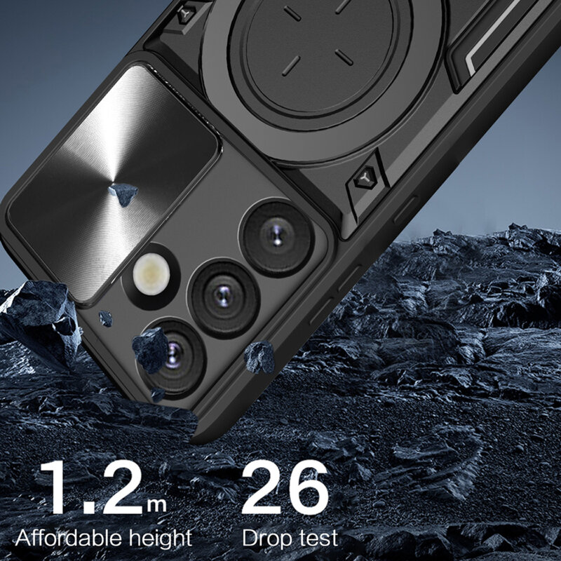 Husa Samsung Galaxy S25 FE Techsuit CamGuard Pro, roz auriu