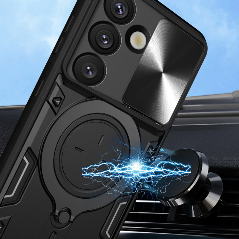 Husa Samsung Galaxy S25 FE Techsuit CamGuard Pro, albastru