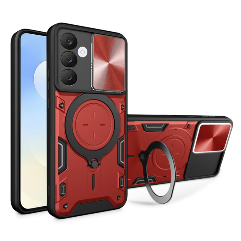 Husa Samsung Galaxy S25 FE Techsuit CamGuard Pro, rosu