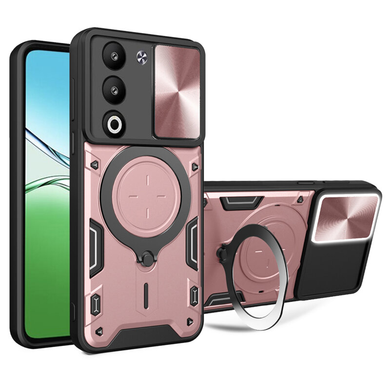 Husa Oppo A5 4G Techsuit CamGuard Pro, roz auriu