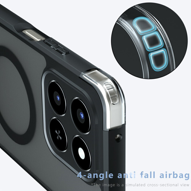 Husa Honor 400 Smart 5G Techsuit PureFrost MagSafe, negru frost