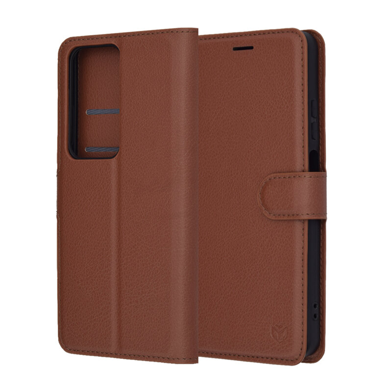 Husa Oppo A5 5G Techsuit Leather Folio, maro