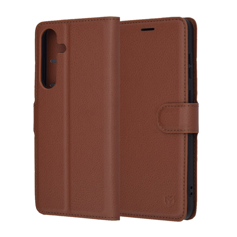 Husa Samsung Galaxy S25 FE Techsuit Leather Folio, maro