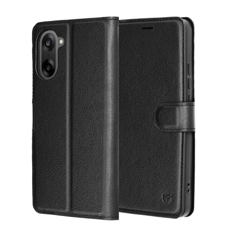 Husa OnePlus Nord CE5 Techsuit Leather Folio, negru