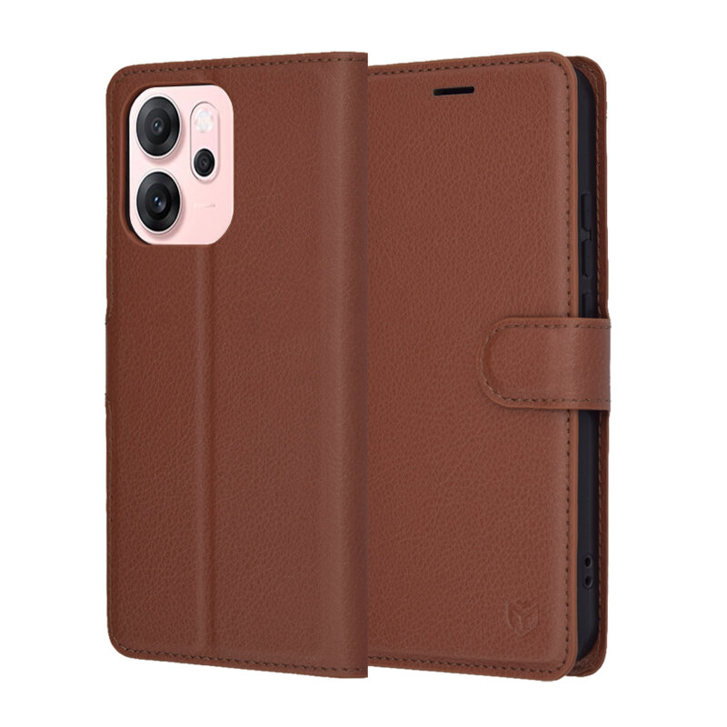 Husa Oppo Reno14 F Techsuit Leather Folio, maro