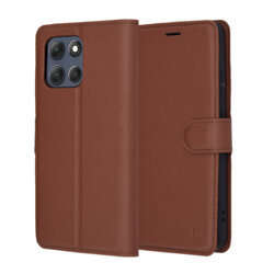 Husa Motorola Moto G86 Power Techsuit Leather Folio, maro