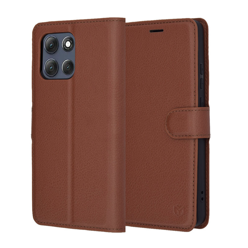 Husa Motorola Moto G86 Power Techsuit Leather Folio, maro