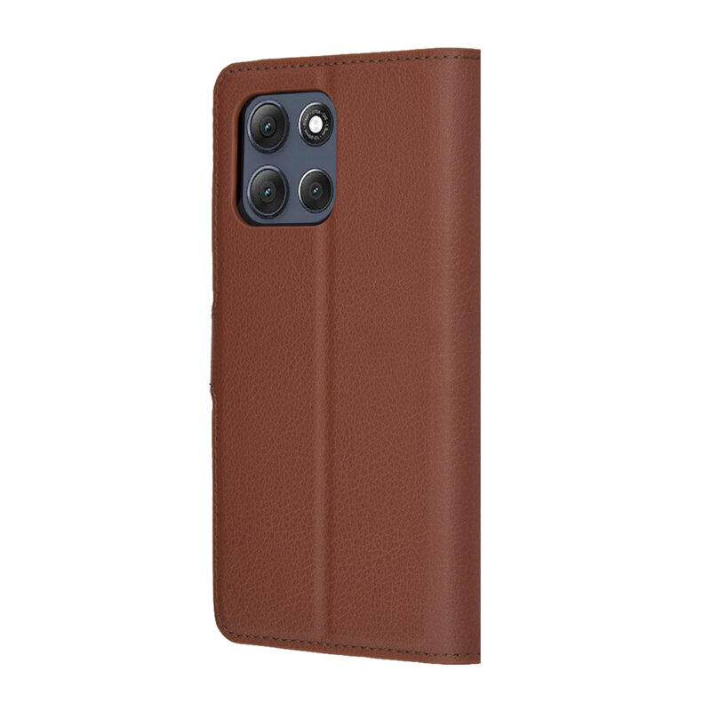 Husa Motorola Moto G86 Power Techsuit Leather Folio, maro