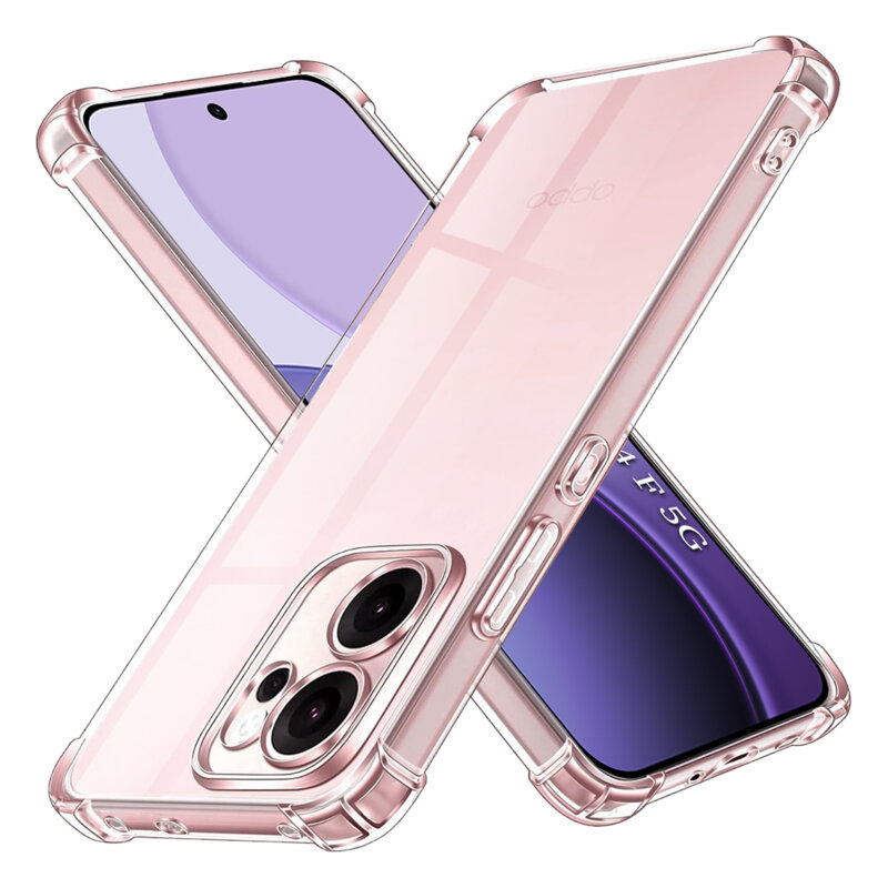 Husa Oppo Reno14 F Techsuit Shockproof Clear Silicone, transparenta
