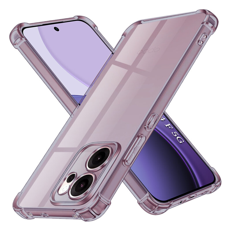 Husa Oppo Reno14 F Techsuit Shockproof Clear Silicone, fumuriu