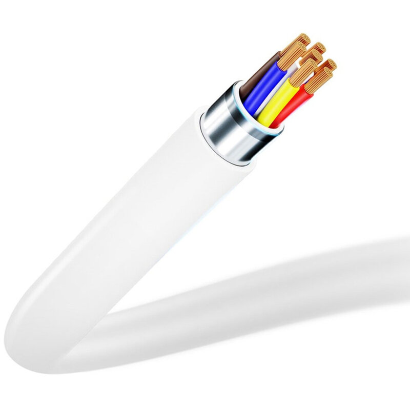 Cablu USB-A la micro-USB 2.4A, 3mk Hyper, alb, 1.2m