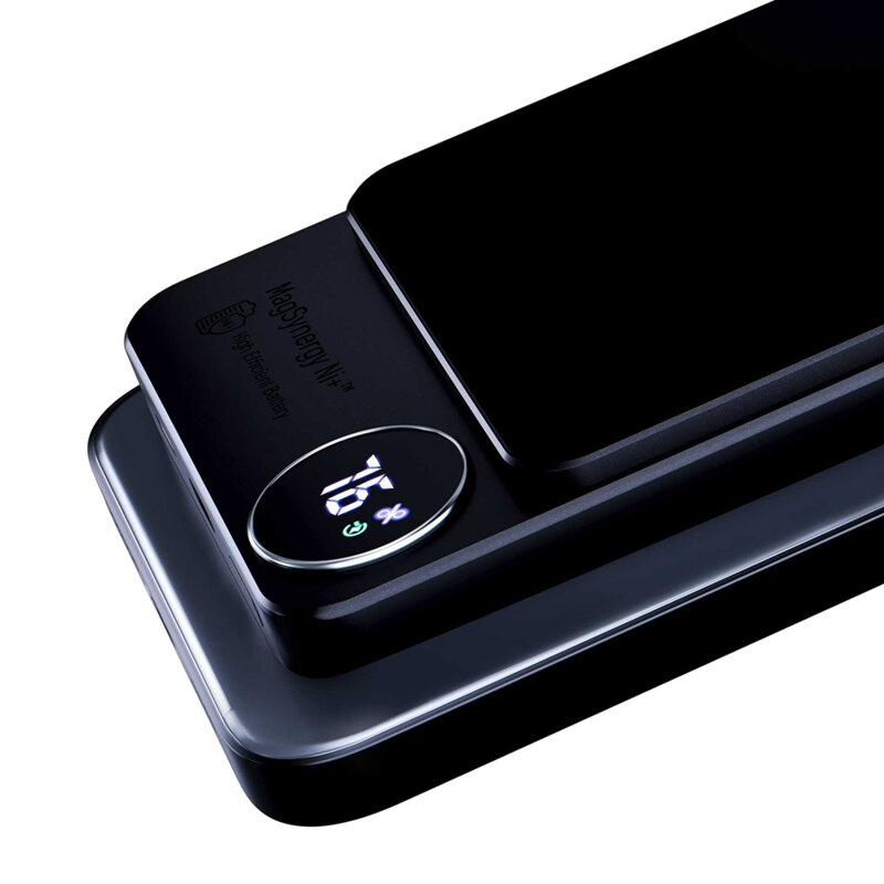 Power Bank 5000mAh cu afisaj digital, 3mk MagSynergy Ni+, gri