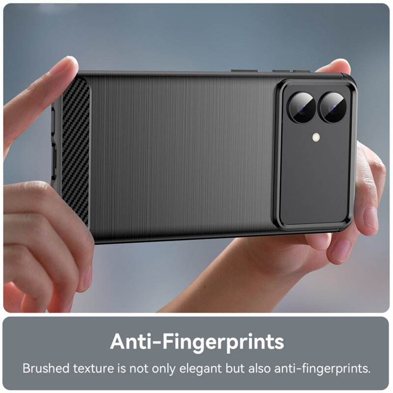 Husa Samsung Galaxy S26 Edge Techsuit Carbon Silicone, negru