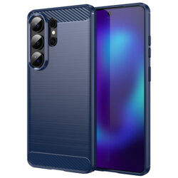 Husa Samsung Galaxy S26 Ultra Techsuit Carbon Silicone, albastru