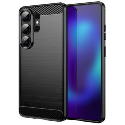 Husa Samsung Galaxy S26 Ultra Techsuit Carbon Silicone, negru