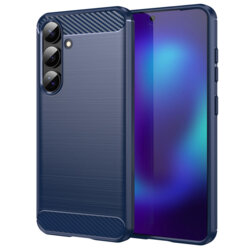 Husa Samsung Galaxy S26 Techsuit Carbon Silicone, albastru