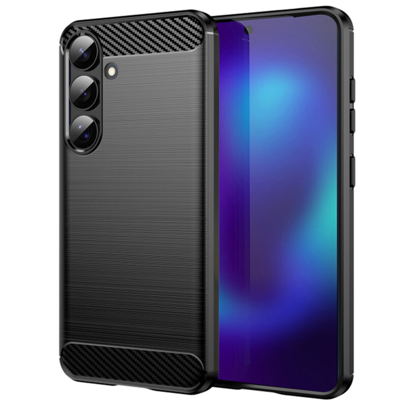 Husa Samsung Galaxy S26 Techsuit Carbon Silicone, negru