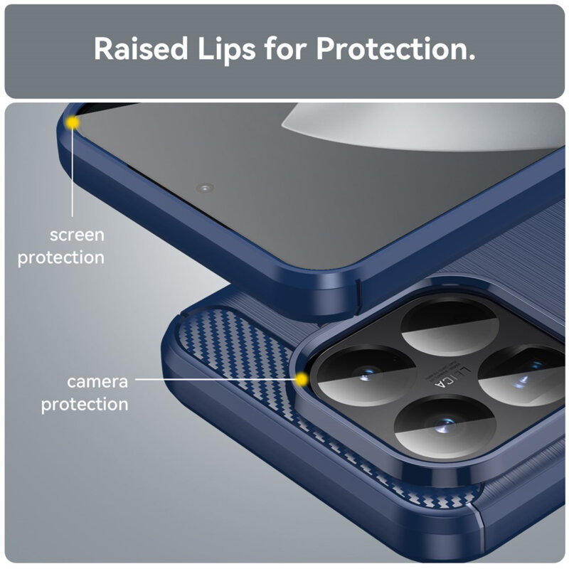 Husa Xiaomi 15T Pro Techsuit Carbon Silicone, albastru