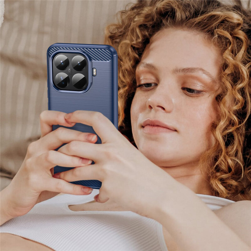 Husa Xiaomi 15T Pro Techsuit Carbon Silicone, albastru