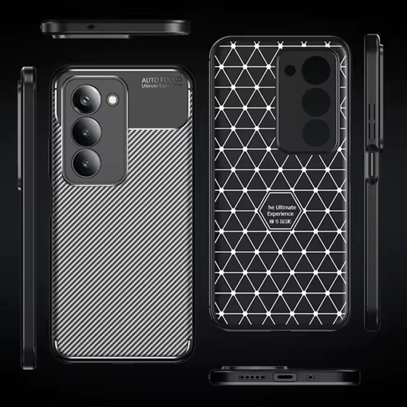 Husa Xiaomi Redmi 15 5G Techsuit CarbonFiber, negru