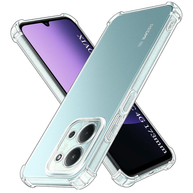 Husa Xiaomi Redmi 15C 4G Techsuit Shockproof Clear Silicone, transparenta