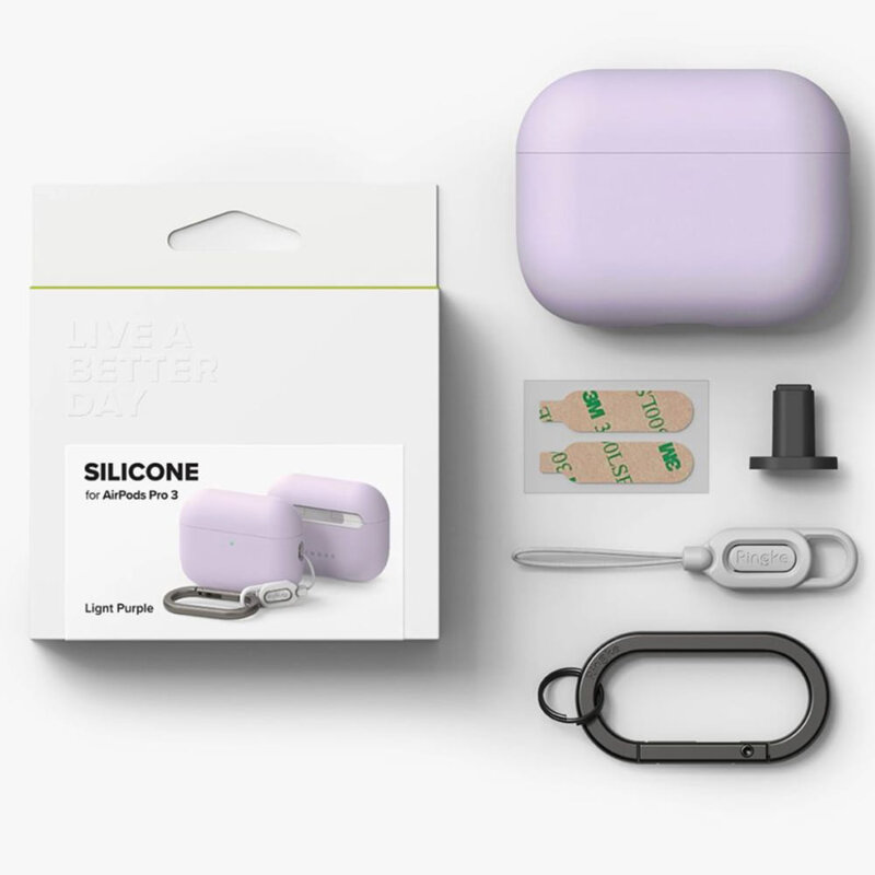 Husa AirPods Pro 3 Ringke Silicone, lila