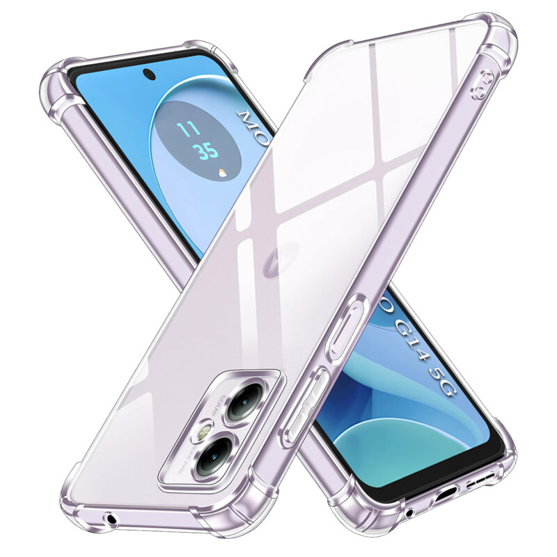 Husa Motorola Moto G14 Techsuit Shockproof Clear Silicone, transparenta