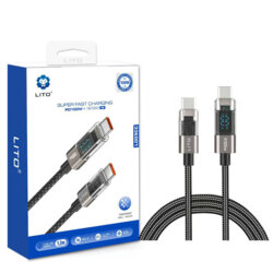 Cablu date Type-C la Type-C Lito, 100W, 1.2m, LD09CC