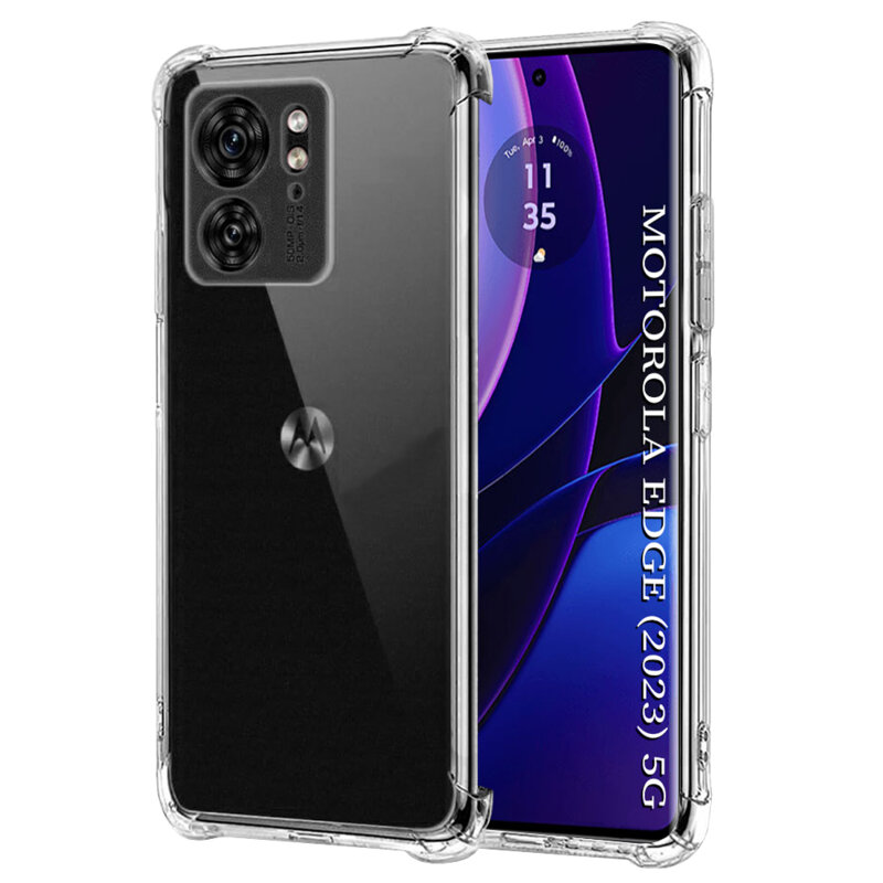 Husa Motorola Edge (2023) Techsuit Shockproof Clear Silicone, transparenta