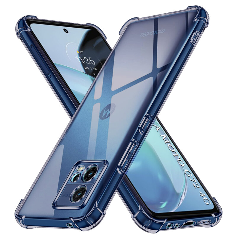 Husa Motorola Moto G72 Techsuit Shockproof Clear Silicone, fumuriu