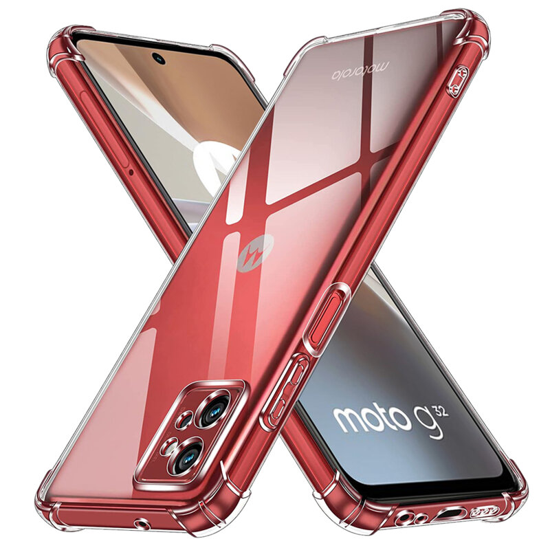 Husa Motorola Moto G32 Techsuit Shockproof Clear Silicone, transparenta