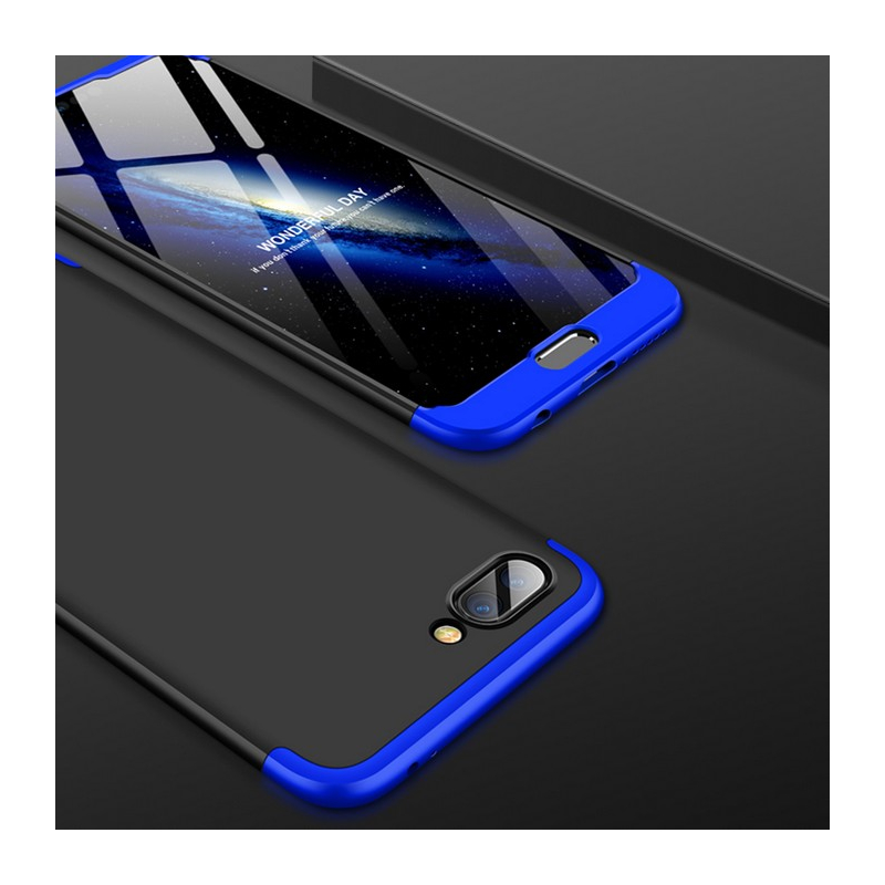 Husa Huawei Honor 10 GKK 360 Full Cover Negru-Albastru