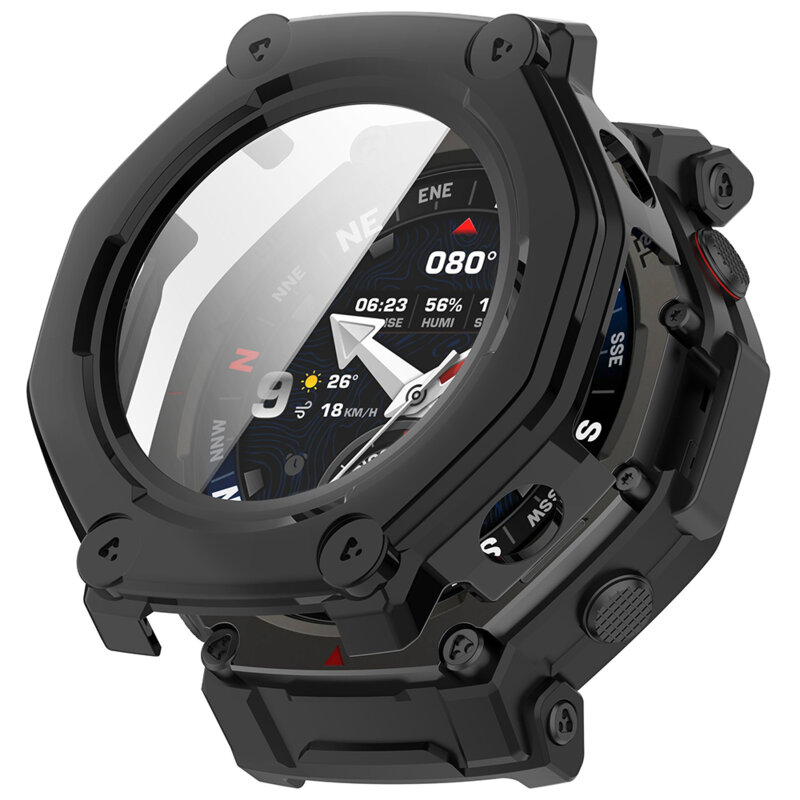 [Pachet 360°] Husa + folie Amazfit T-Rex 3 Pro Techsuit Defense, negru