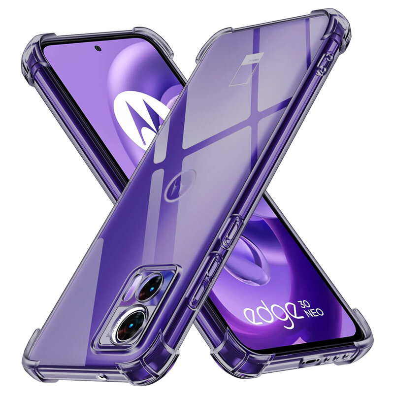 Husa Motorola Edge 30 Neo Techsuit Shockproof Clear Silicone, fumuriu