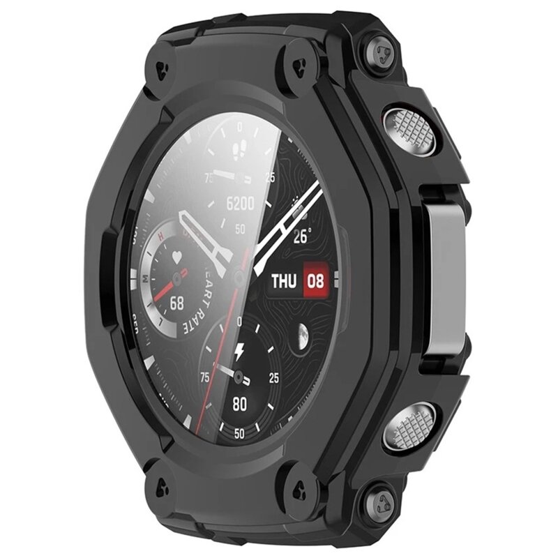 [Pachet 360°] Husa + folie Amazfit T-Rex 3 Techsuit Defense, negru