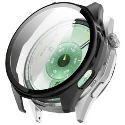 [Pachet 360°] Husa + folie Huawei Watch GT 6 46mm Techsuit Defense, negru