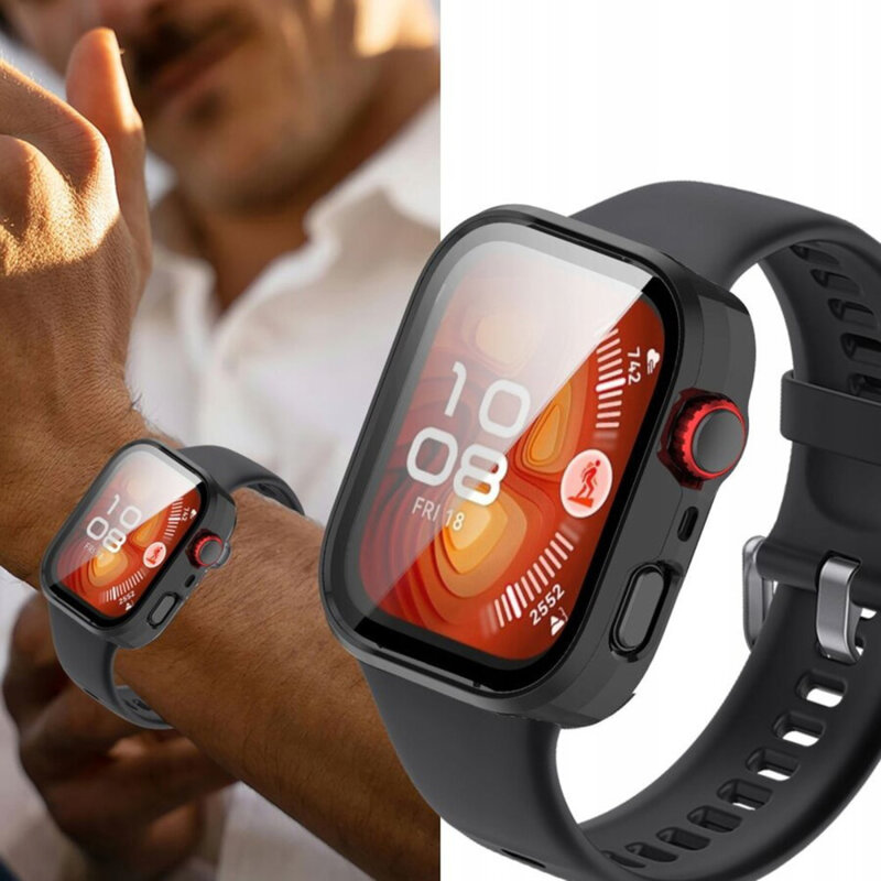 [Pachet 360°] Husa + folie Huawei Watch Fit 4 Pro Techsuit Defense, transparenta
