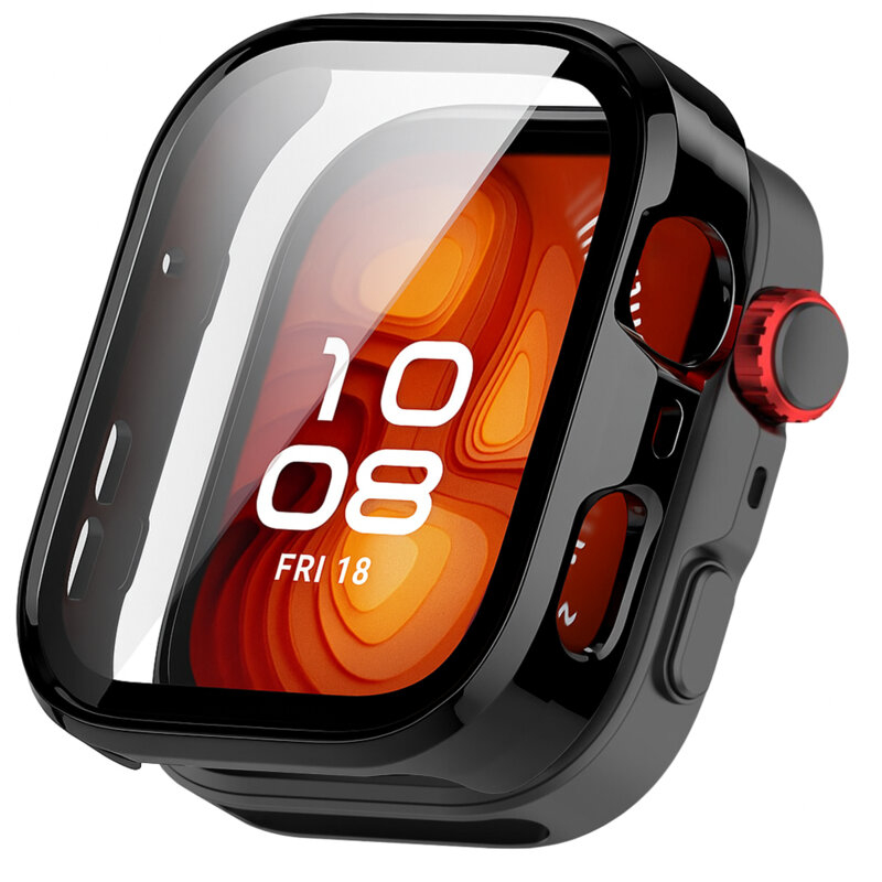 [Pachet 360°] Husa + folie Huawei Watch Fit 4 Pro Techsuit Defense, negru