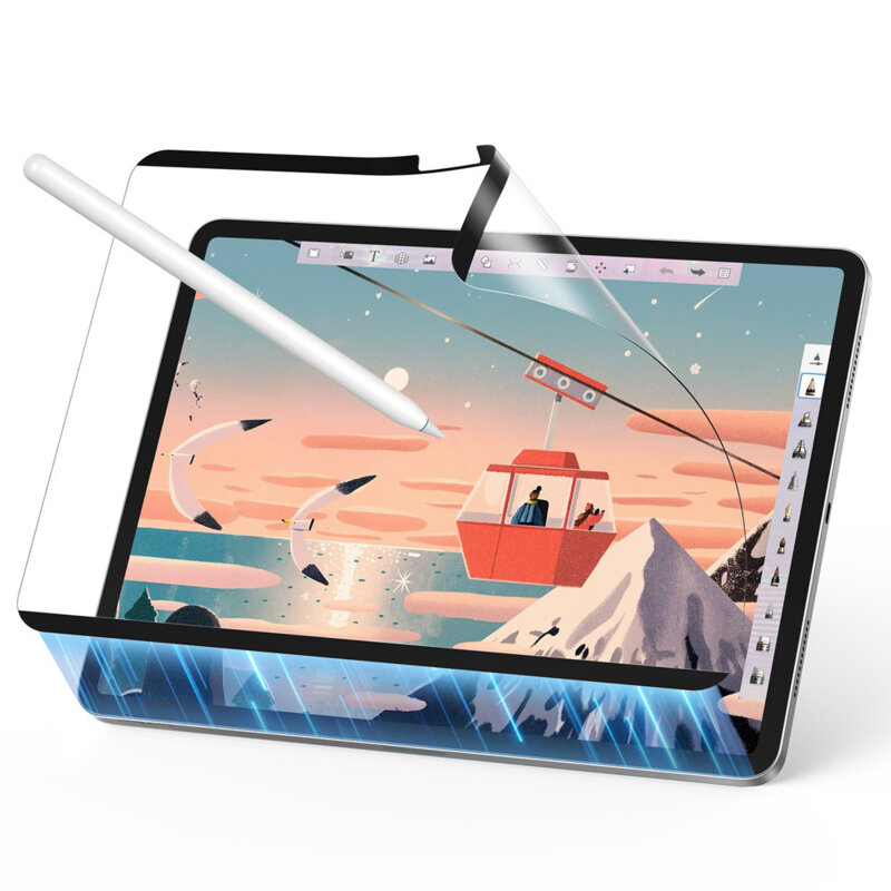 Folie iPad Air 11 (2024) ESR Paper-Feel Magnetic, transparenta