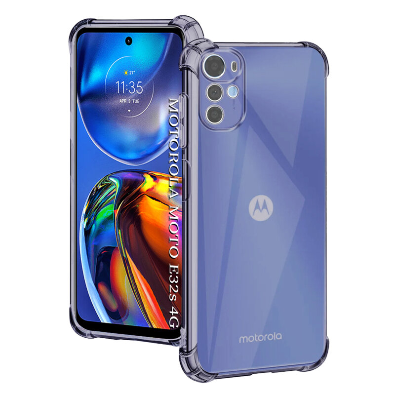 Husa Motorola Moto E32s Techsuit Shockproof Clear Silicone, fumuriu